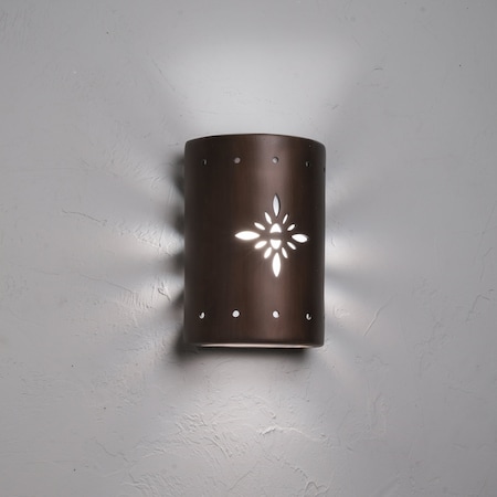 Luxury Lighting Asavva 10.5in. High Starburst Ceramic Outdoor Wall Light, Antique Copper Finish 410-36 ACop u/d-7-17